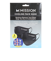 ミッション（MISSION）スポーツマスク VaporActive 2個パック 黒 Mサイズ 109550 マスク 運動用 スポーツ用 吸汗速乾