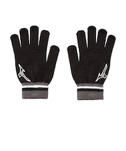 ミズノ（MIZUNO）手袋 ニット手袋 黒 32JYC50290 防寒 滑り止め付き