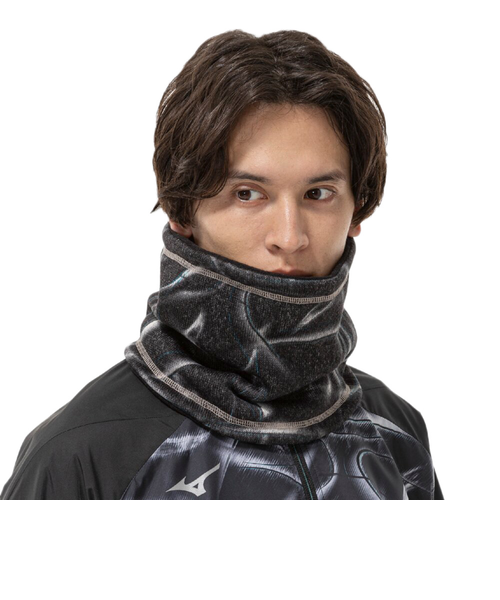 ミズノ（MIZUNO）ネックウォーマー リバーシブル 黒 32JYC70009 防寒