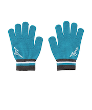 ミズノ（MIZUNO）手袋 ジュニア ニット手袋 5本指タイプ ターコイズ 32JYC90224 滑り止め付き