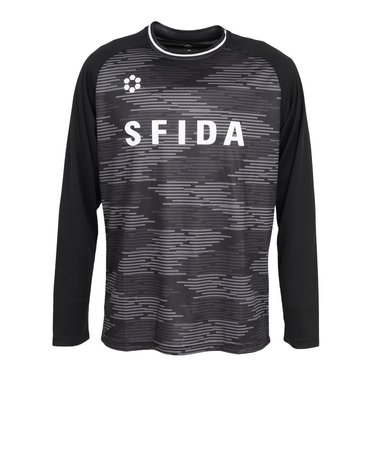 スフィーダ（SFIDA）サッカー フットサルウェア 昇華 長袖プラクティスシャツ SA-25522 BLK