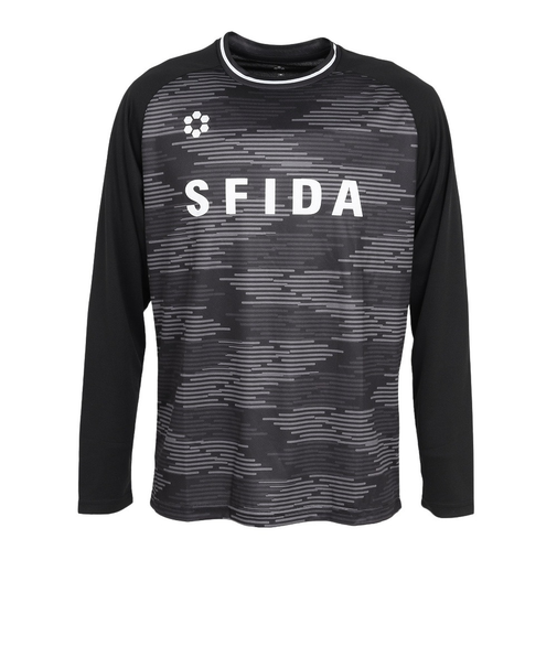 スフィーダ（SFIDA）サッカー フットサルウェア 昇華 長袖プラクティスシャツ SA-25522 BLK
