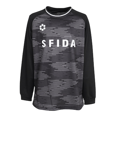 スフィーダ（SFIDA）ジュニア サッカー フットサルウェア 昇華 長袖プラクティスシャツ SA-25522JR BLK