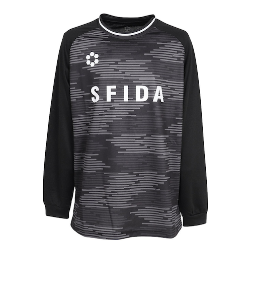 スフィーダ（SFIDA）ジュニア サッカー フットサルウェア 昇華 長袖プラクティスシャツ SA-25522JR BLK