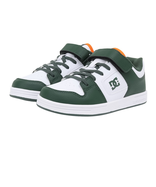ディーシーシューズ(DC SHOES)ジュニアスニーカー ボーイズ ボーダーシューズ マンテカ 4 V SN ホワイト グリーン 25FWDK25400111…