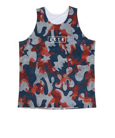 アクター(AKTR)バスケットボールウェア プレイ カモ リバーシブル タンクトップ 225-011001 NVWH