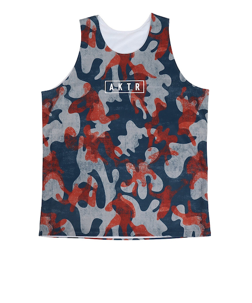 アクター(AKTR)バスケットボールウェア プレイ カモ リバーシブル タンクトップ 225-011001 NVWH
