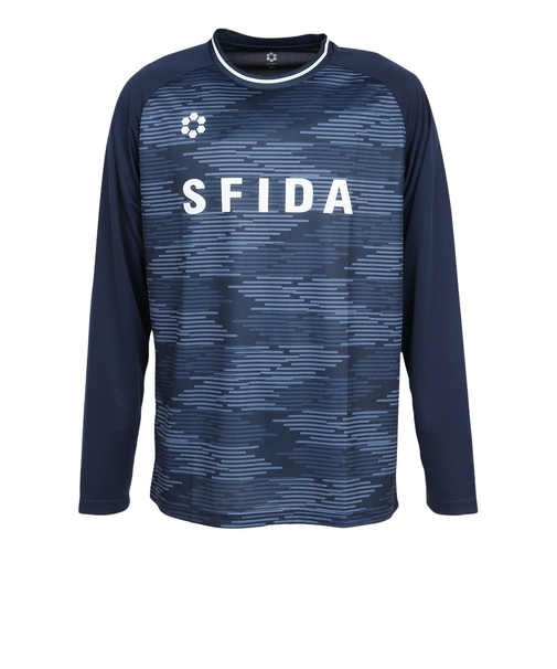 スフィーダ（SFIDA）サッカー フットサルウェア 昇華 長袖プラクティスシャツ SA-25522 NVY