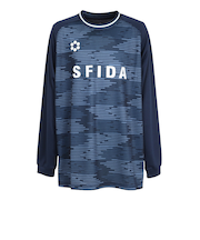 スフィーダ(SFIDA)ジュニア サッカー フットサルウェア 昇華 長袖プラクティスシャツ SA-25522JR NVY