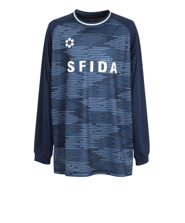 スフィーダ(SFIDA)ジュニア サッカー フットサルウェア 昇華 長袖プラクティスシャツ SA-25522JR NVY
