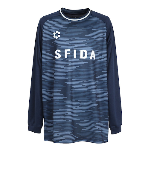 スフィーダ(SFIDA)ジュニア サッカー フットサルウェア 昇華 長袖プラクティスシャツ SA-25522JR NVY