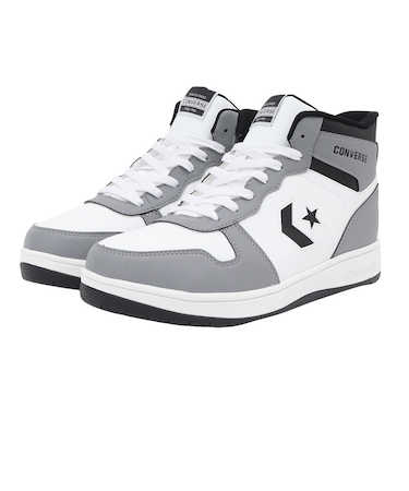 コンバース（CONVERSE）スノーシューズ スノトレ NX1360 ウォータープルーフ ミッドカット W/GY/B グレー ホワイト 38002211 シュ…