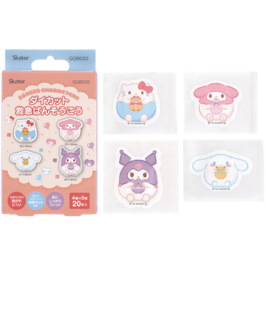 ダイカット絆創膏 サンリオ キャラクター 20枚入り QQBD20