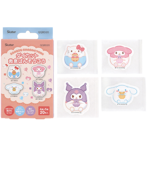 ダイカット絆創膏 サンリオ キャラクター 20枚入り QQBD20