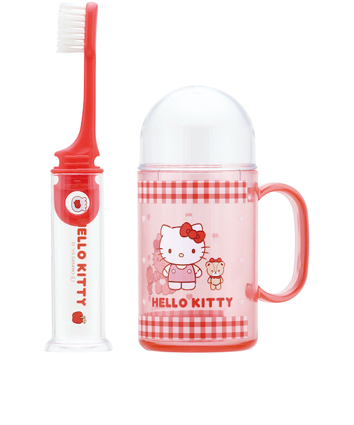 デンタルキット 歯ブラシ付 携帯 ハローキティ RD TRKS1