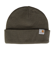 カーハート(CARHARTT)ニットキャップ ストラタス ハット ロー 緑 I02574163XX25FW ニット帽 防寒