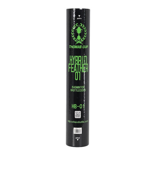 トマスカップ(THOMAS CUP)シャトル バドミントン ハイブリッドフェザー01 12個入り HB-01