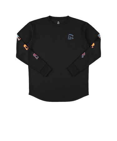 エゴザル(EGOZARU)バスケットボールウェア ディファレントスリーブロゴ ロングスリーブ EZFW25ULS027C001