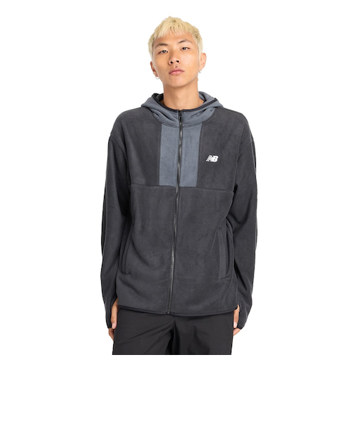 ニューバランス（new balance）フリース フルジップ フーディ MJ43517BK