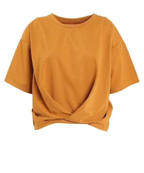 ダンスキン（DANSKIN）半袖シャツ レディースドライメッシュクロップドティー DC723101 YE