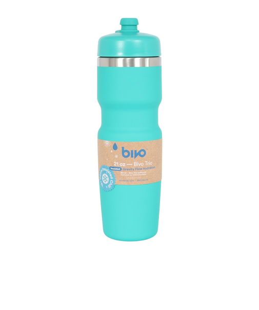 水筒 Bivo Trio ボトル ターコイズ 620ml BT-IN-21-TQ 重力による優れた飲み心地 ステンレスボトル 保冷