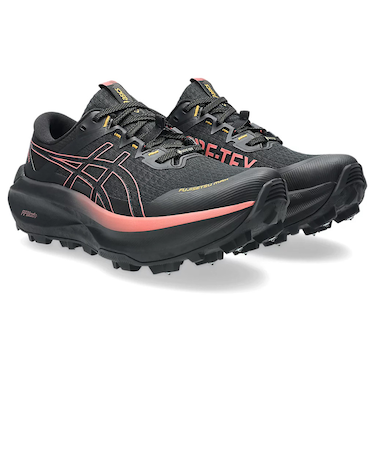 アシックス（ASICS）ランニングシューズ トレランシューズ フジセツ マックス GTX ブラック レッド 1012B893.001 スニーカー