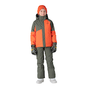 フェニックス（PHENIX）ジュニア アシンメトリカルバイカラーツーピース スキーウェア 上下セット ESB252P82ORANGE