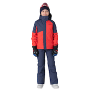 PHENIX（PHENIX）ジュニア アシンメトリカルバイカラーツーピース スキーウェア 上下セット ESB252P82RED