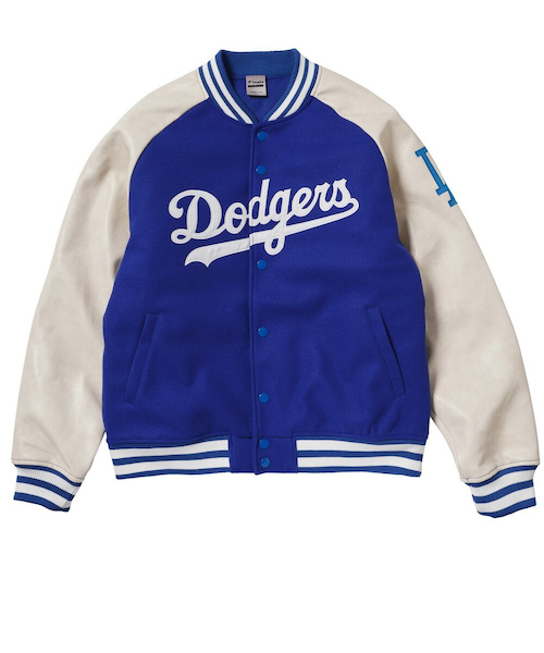 エムエルビー(MLB)スタンダード ロゴ PU メルトンジャケット ML2325FW0002-BLU(Men’s) エムエルビー（MLB）スタンダード ロゴ PU メルトンジャケット