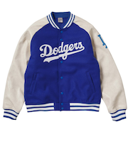 エムエルビー(MLB)スタンダード ロゴ PU メルトンジャケット ML2325FW0002-BLU