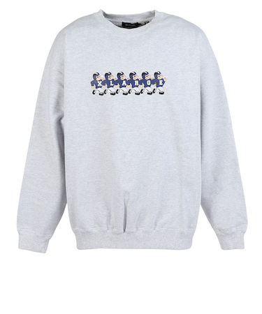 エクストララージ（XLARGE）フットボール クルーネック スウェットシャツ 101253012006-ASH