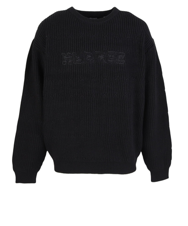 エクストララージ(XLARGE)DEFORMED CABLE クルーネックニット 101253015004-BLACK