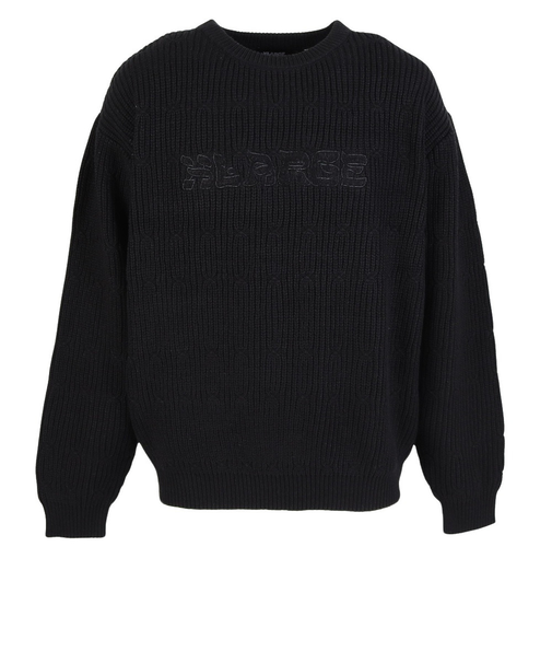 エクストララージ(XLARGE)DEFORMED CABLE クルーネックニット 101253015004-BLACK