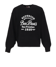 ベンデイビス（BEN DAVIS）刺繍 ロゴ クルーネックニット 25780071-BLK