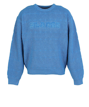 エクストララージ（XLARGE）DEFORMED CABLE クルーネックニット 101253015004-BLUE