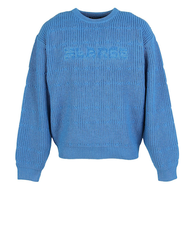 エクストララージ（XLARGE）DEFORMED CABLE クルーネックニット 101253015004-BLUE