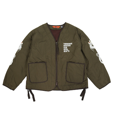 クリフメイヤー（KRIFF MAYER）スーベニア刺繍キルトジャケット 2415104:68:OLIVE