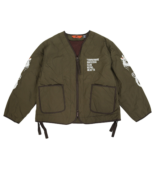 クリフメイヤー（KRIFF MAYER）スーベニア刺繍キルトジャケット 2415104:68:OLIVE