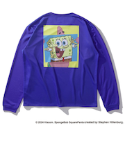 スポルディング(SPALDING)バスケットボールウェア 長袖Tシャツ スポンジ・ボブ ビッグフェイス SMT24144SDS