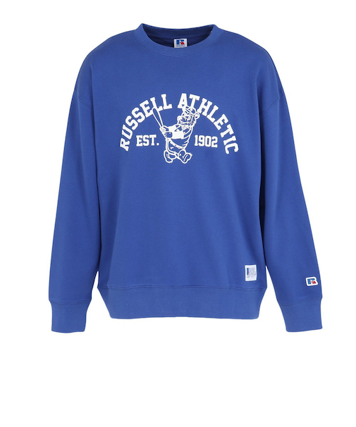 ラッセル（RUSSELL）C100 BB ベア クルーネック スウェットシャツ RBM25F0009 BLU