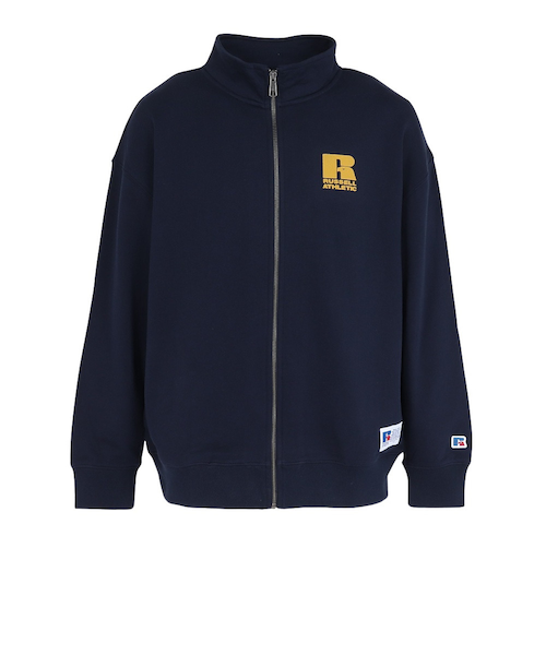 ラッセル(RUSSELL)C100 ロゴフルジップ スウェットシャツ RBM25F0014 NVY(Men’s) ラッセル（RUSSELL）C100 ロゴフルジップ スウェットシャツ RBM25F0014