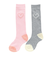 クー（Coo.）靴下 ジュニア クルーソックス HEAT-X 2足組 ピンク×グレー ハート 15.0～18.0センチ 896CO5GSA0059 PNK15