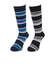 クー（Coo.）靴下 クルーソックス HEAT-X 2足組 ネイビー×グレー ボーダー 22.0～25.0センチ 895CO5GSA0062 NVY22