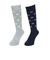 クー（Coo.）靴下 クルーソックス HEAT-X 2足組 ネイビー×グレー ユキドット22.0～25.0センチ  895CO5GSA0063 GRY22