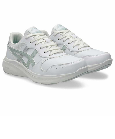 アシックス（ASICS）スニーカー ウォーキングシューズ ゲルファンウォーカー W077 ホワイト グリーン 1292A077.100 スポーツシューズ