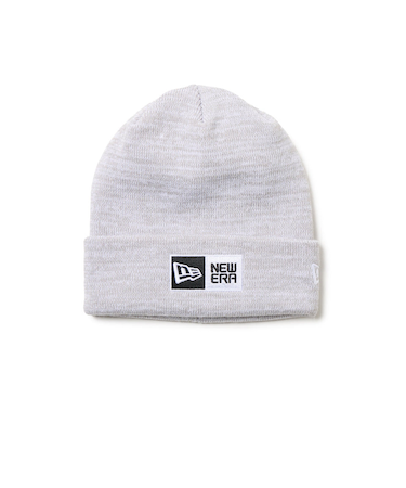 ニューエラ（NEW ERA）帽子 ニットキャップ ベーシック カフニット ボックスロゴ エンブロイダリー グレー 灰色 14670105