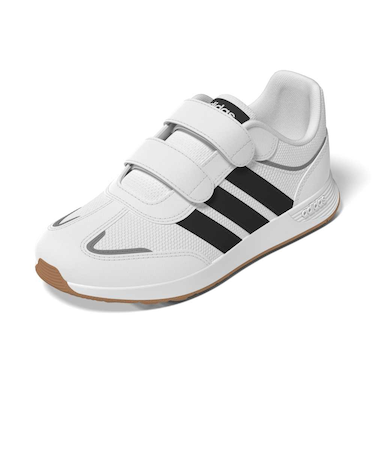 アディダス(adidas)ジュニアスニーカー スポーツシューズ テンソー スイッチ キッズ ホワイト ブラック NQY64-JQ4765 カジュアルシューズ