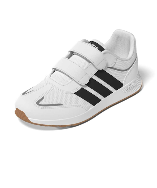 アディダス(adidas)ジュニアスニーカー スポーツシューズ テンソー スイッチ キッズ ホワイト ブラック NQY64-JQ4765 カジュアルシューズ