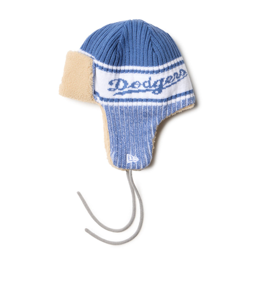 ニューエラ（NEW ERA）帽子 ニットキャップ ニット トラッパー ロサンゼルス・ドジャース 青 ブルー 14669986