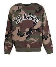 エクストララージ（XLARGE）ARCH ロゴ クルーネックニット 101253015002-CAMO